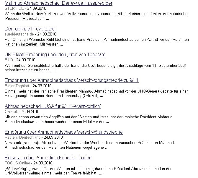 Medienhetze Google News 